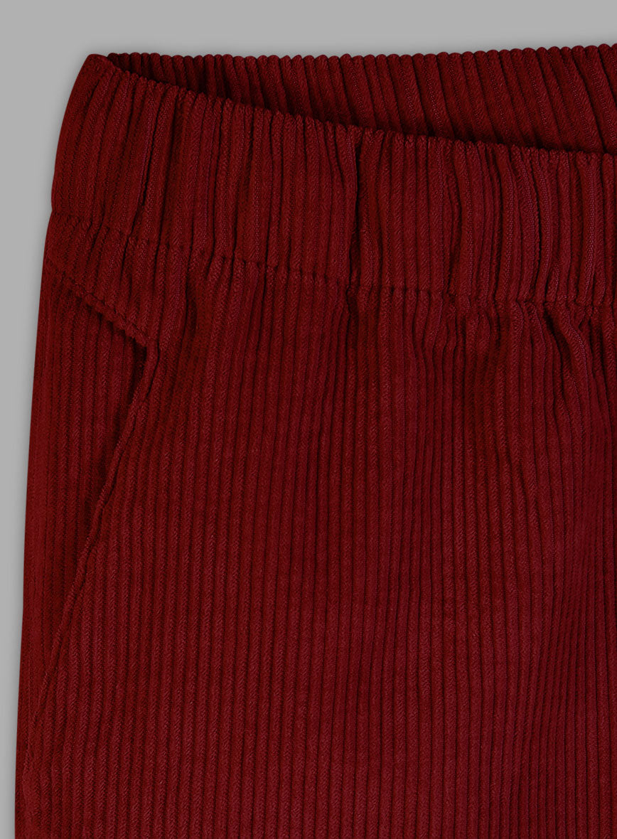 Easy Pants Red Corduroy - StudioSuits