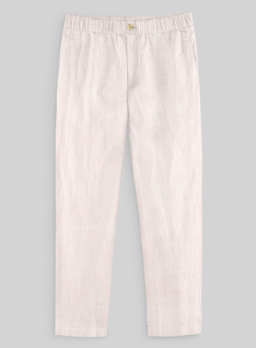 Easy Pants Roman Light Pink Linen - StudioSuits