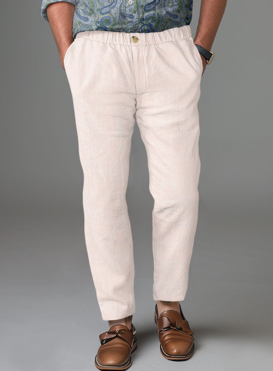 Easy Pants Roman Light Pink Linen - StudioSuits