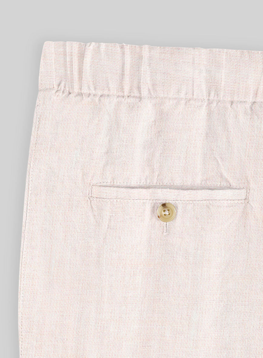 Easy Pants Roman Light Pink Linen - StudioSuits