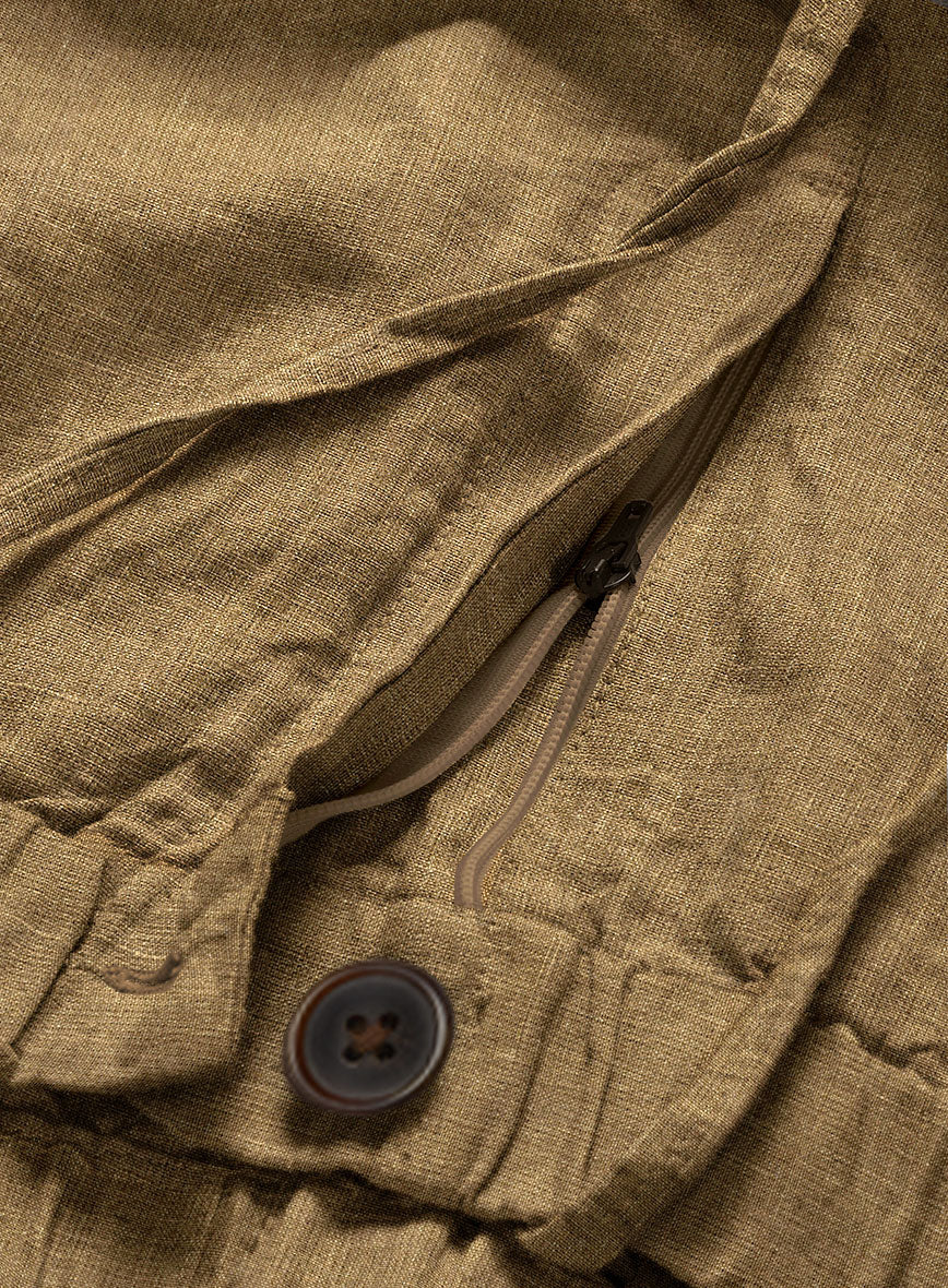 Easy Pants Sepia Brown Linen - StudioSuits