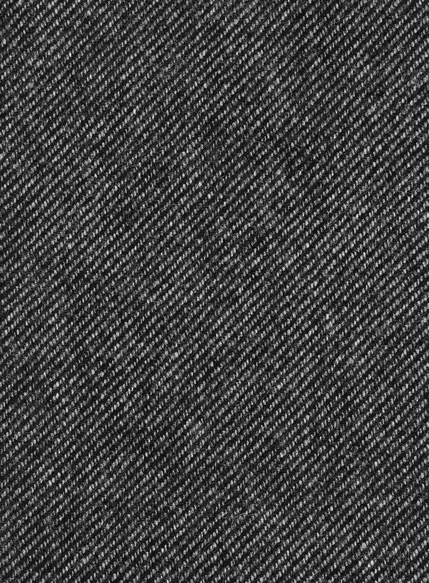 Ebony Twill Gray Tweed Pants - StudioSuits