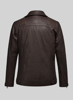 Emberstrike Brown Biker Leather Jacket - StudioSuits