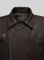 Emberstrike Brown Biker Leather Jacket - StudioSuits