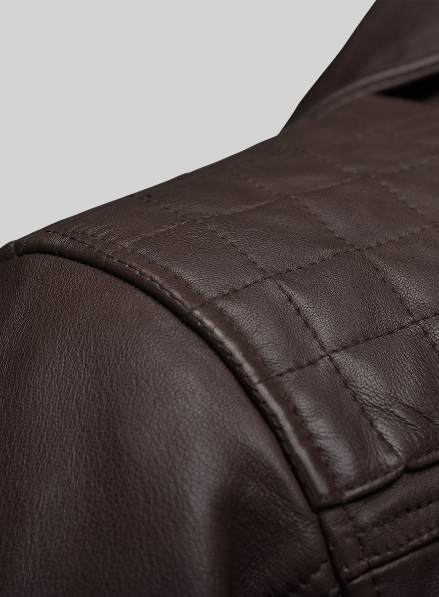 Emberstrike Brown Biker Leather Jacket - StudioSuits