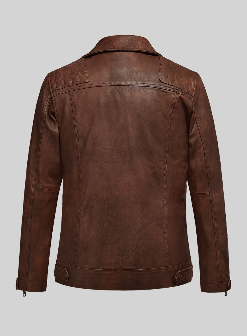 Emberstrike Spanish Brown Biker Leather Jacket – StudioSuits