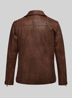 Emberstrike Spanish Brown Biker Leather Jacket - StudioSuits
