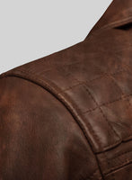 Emberstrike Spanish Brown Biker Leather Jacket - StudioSuits
