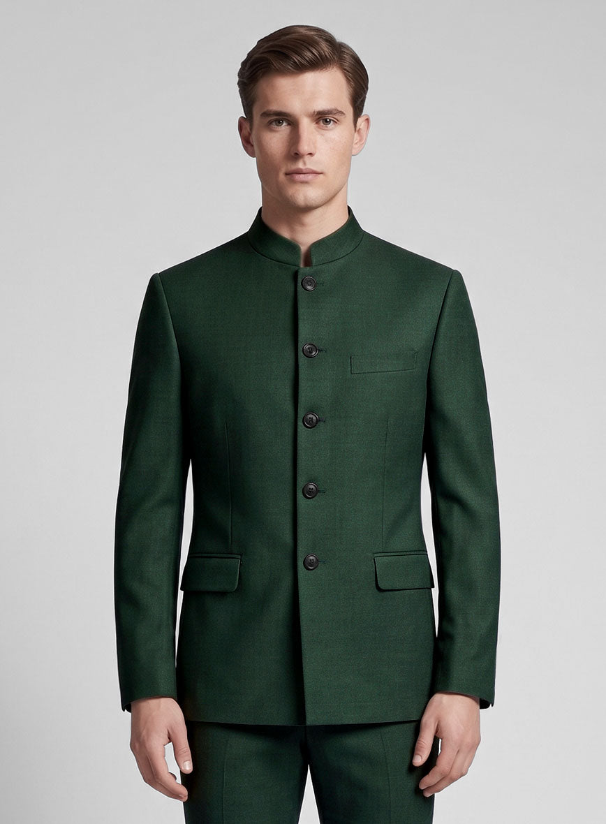 Emerald Green Nehru Jacket - StudioSuits