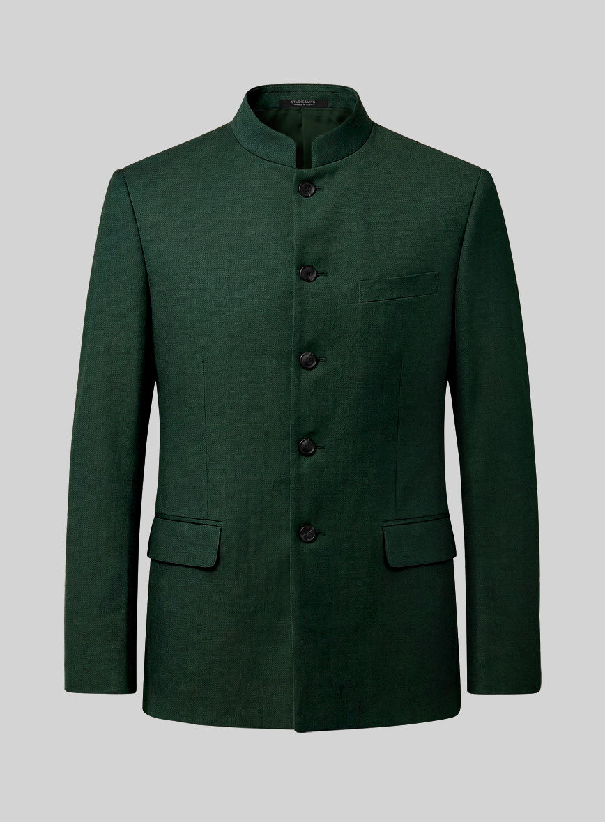 Emerald Green Nehru Jacket - StudioSuits