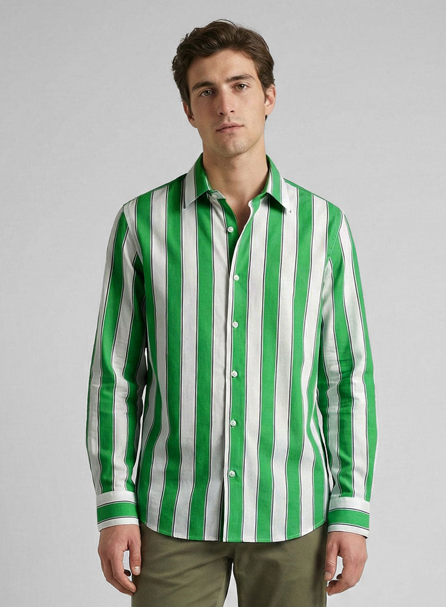 Emerald Band Cotton Shirt - StudioSuits