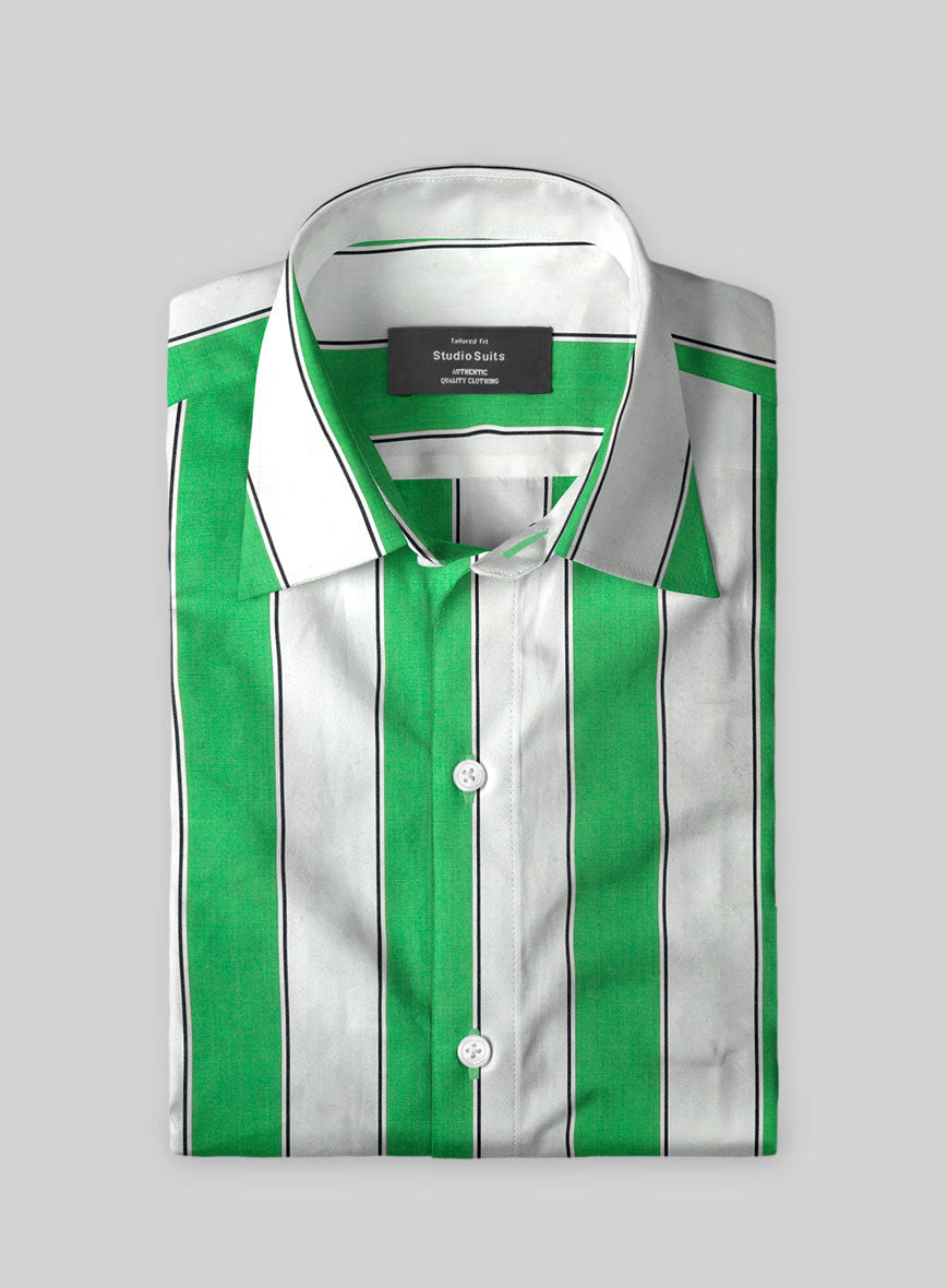 Emerald Band Cotton Shirt - StudioSuits