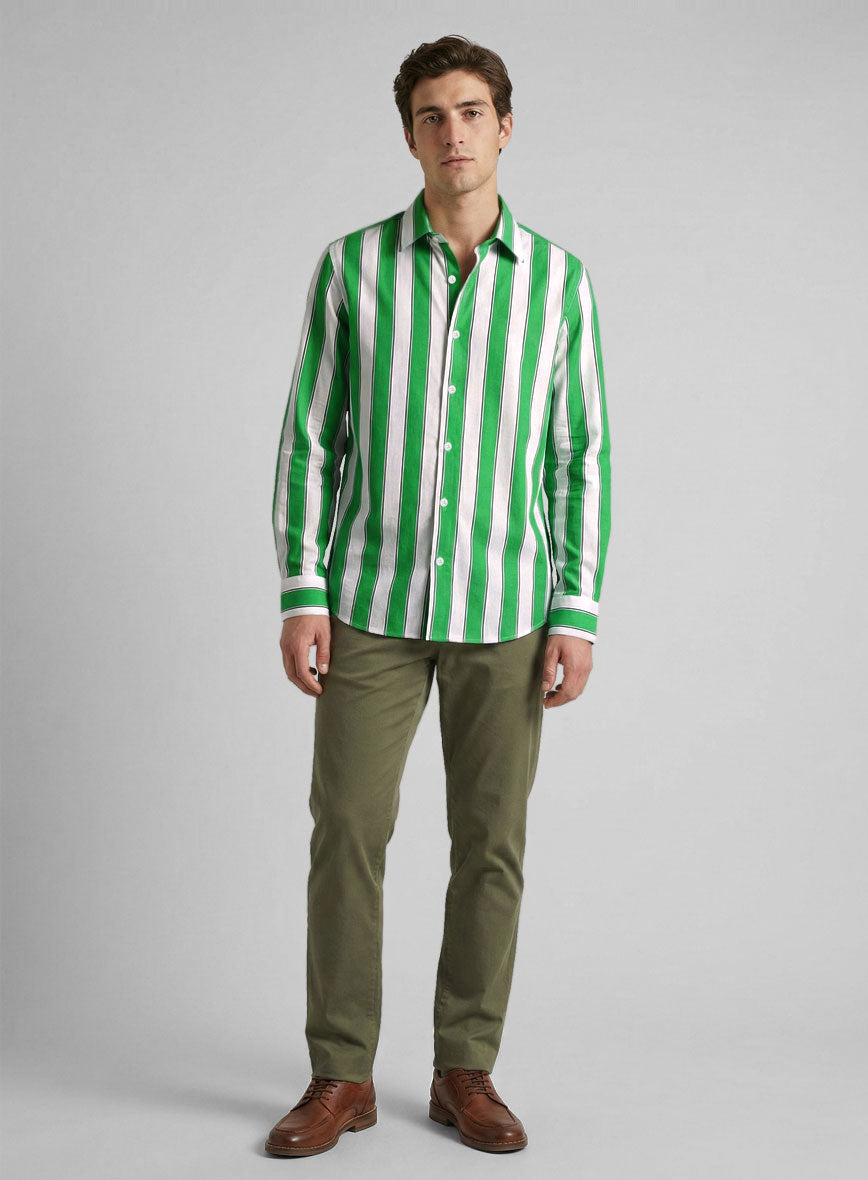 Emerald Band Cotton Shirt - StudioSuits