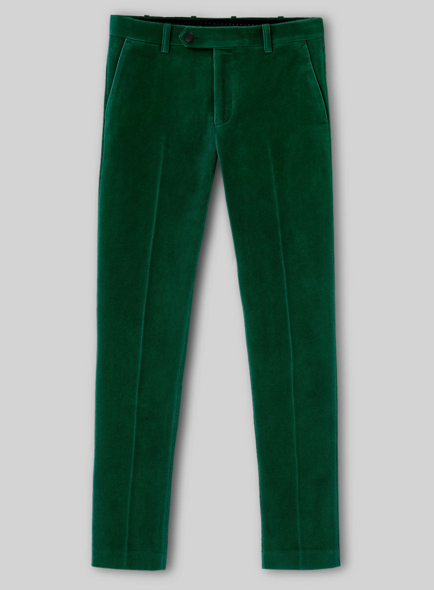 Emerald Green Velvet Pants - StudioSuits