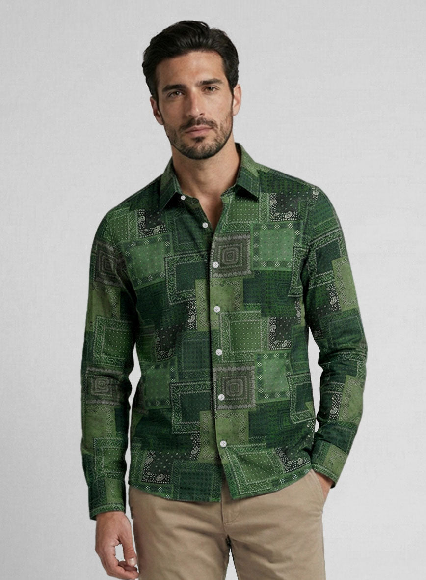 Emerald Heirloom Cotton Shirt - StudioSuits