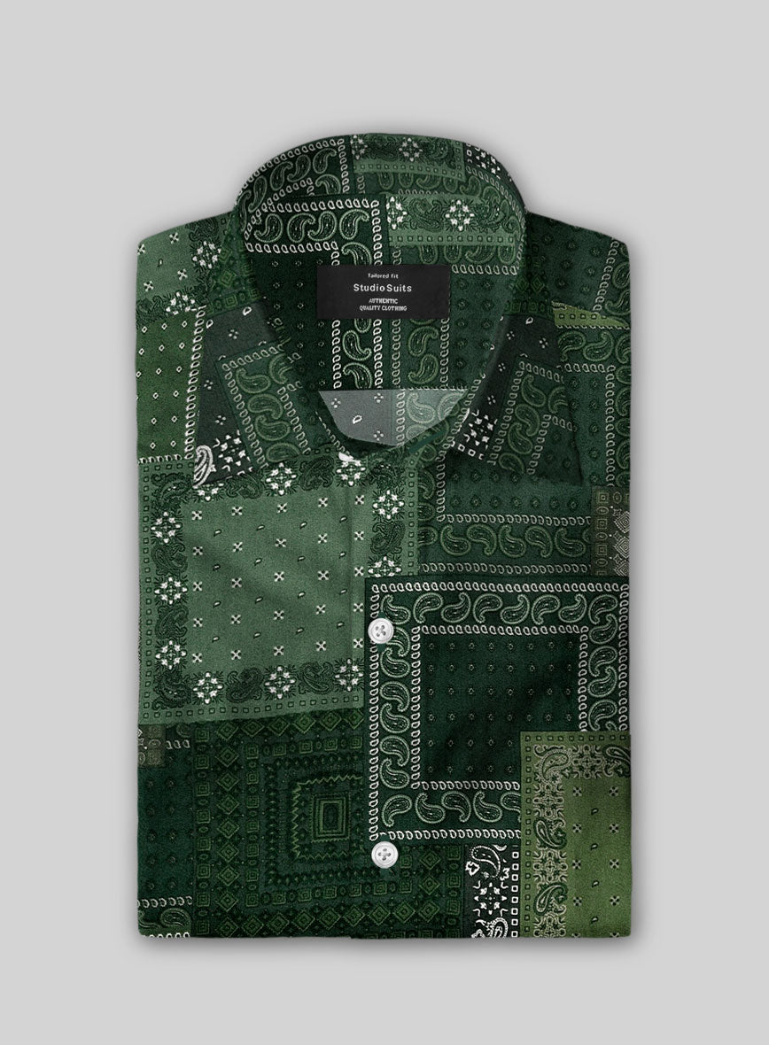 Emerald Heirloom Cotton Shirt - StudioSuits