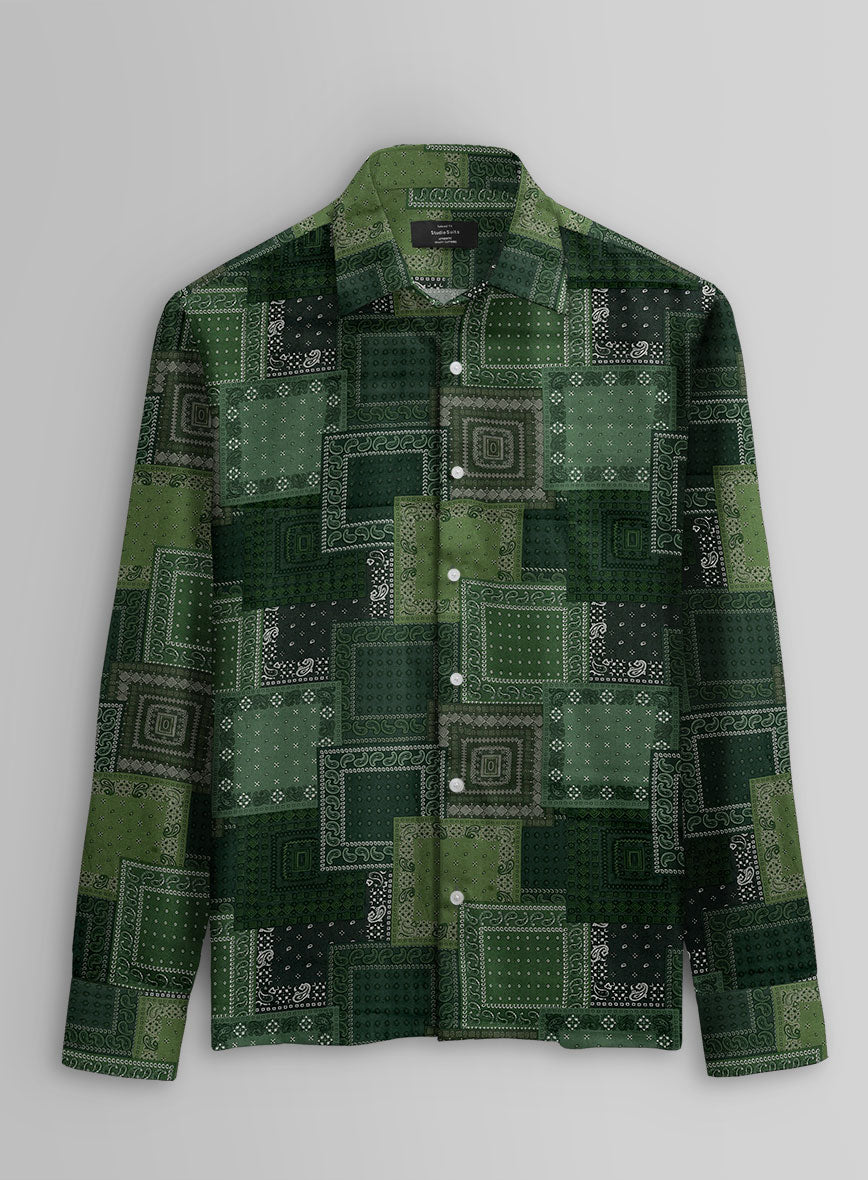 Emerald Heirloom Cotton Shirt - StudioSuits