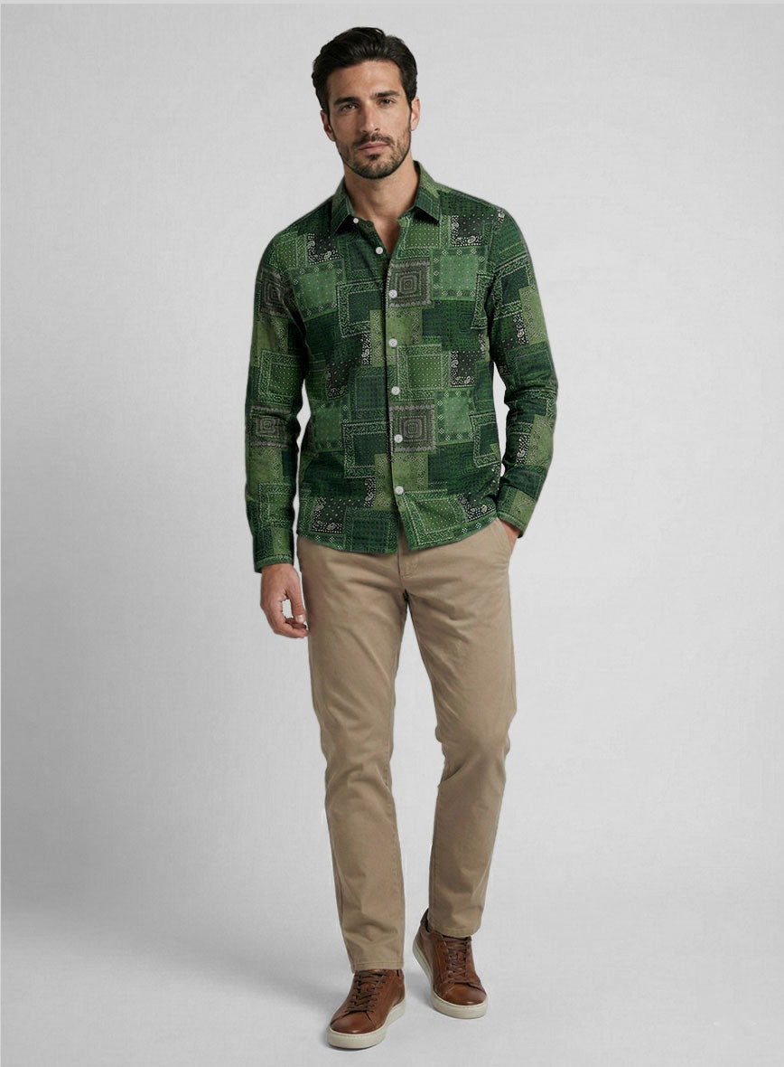 Emerald Heirloom Cotton Shirt - StudioSuits