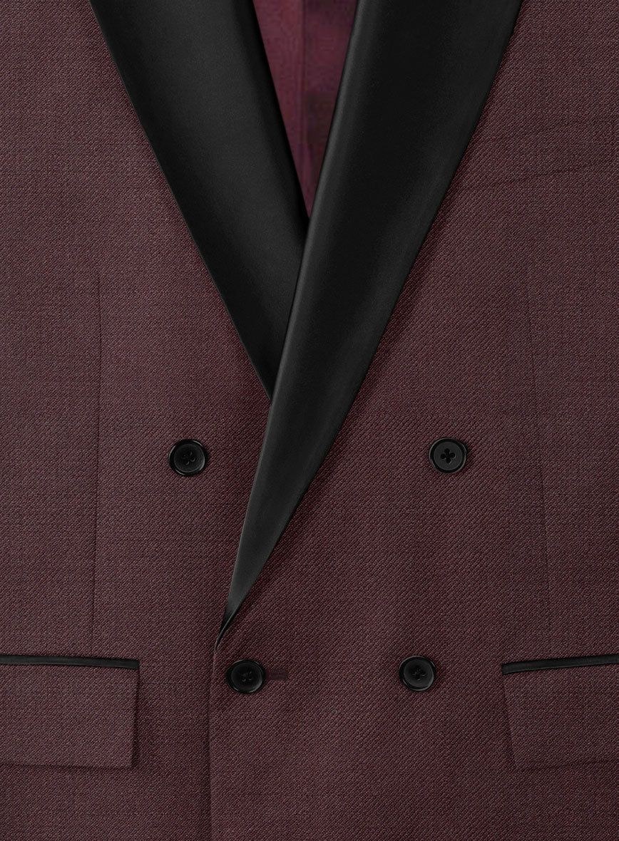 Enigma Wine Double Breasted Tuxedo Suit - StudioSuits