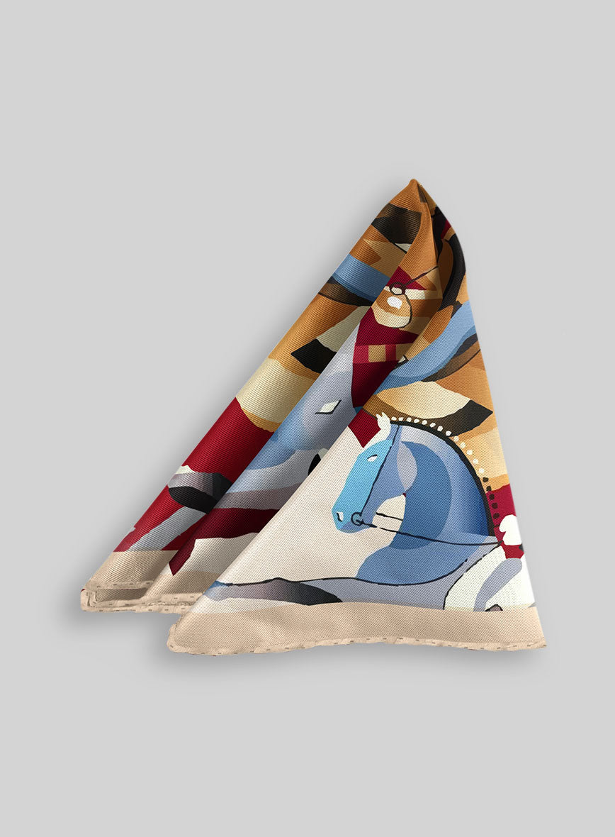 Equestrian Silk Pocket Square - StudioSuits