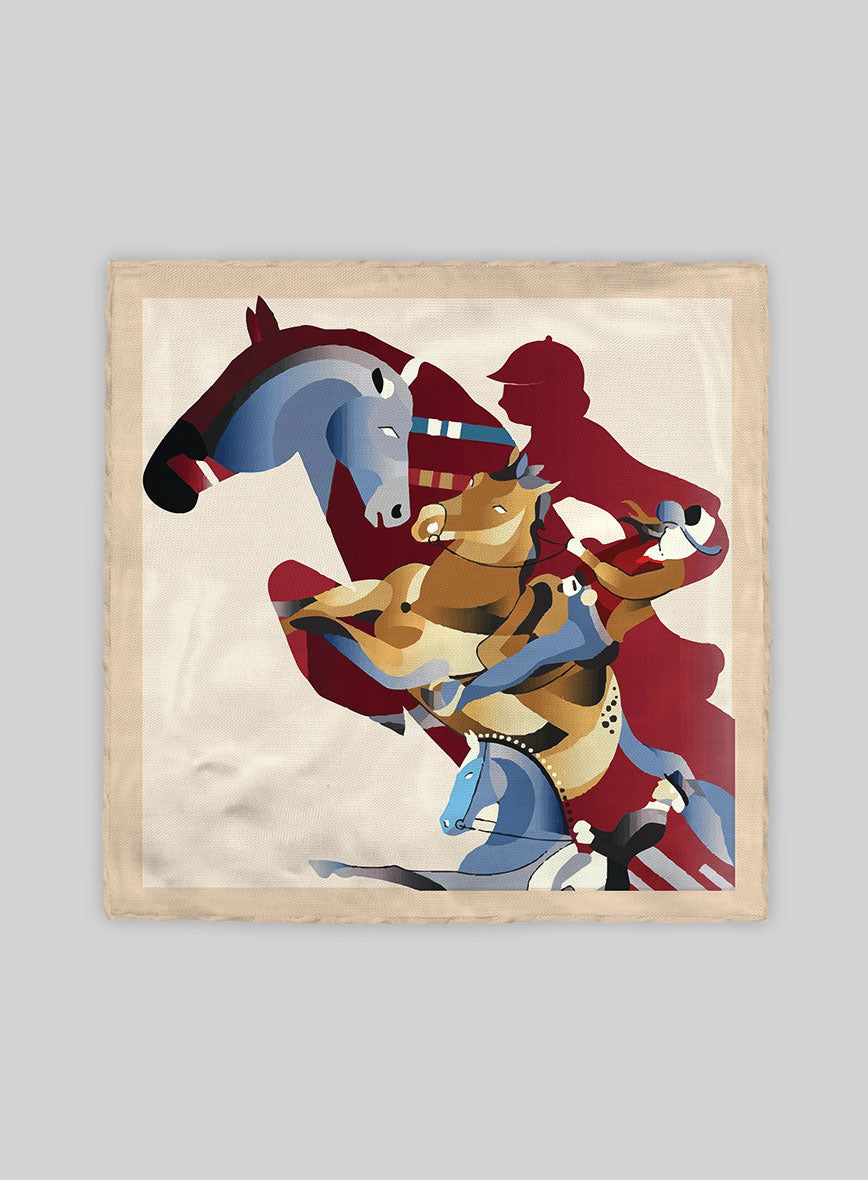 Equestrian Silk Pocket Square - StudioSuits