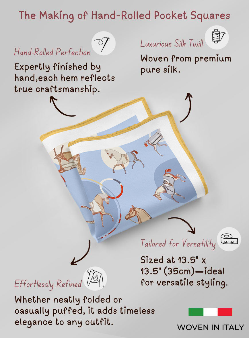 Equinoza Silk Pocket Square - StudioSuits
