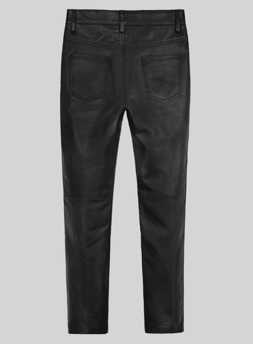 Esoteric Zipper Leather Jeans - StudioSuits