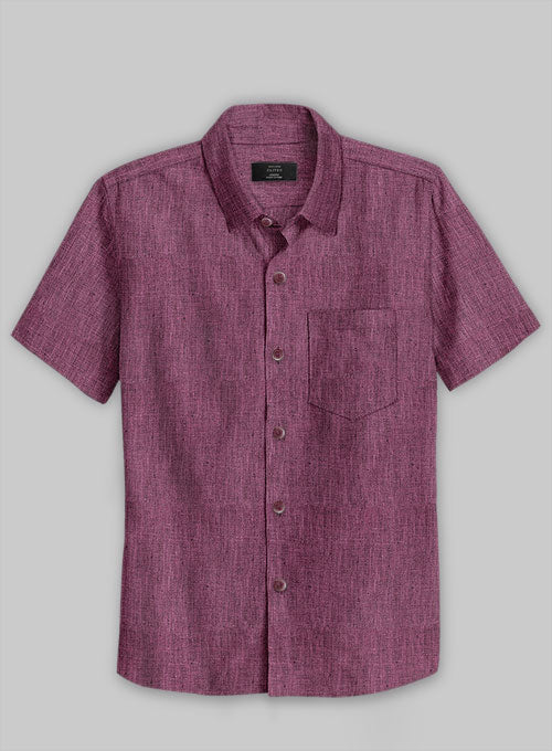 European Orchid Purple Linen Shirt - StudioSuits
