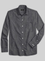 European Anchor Gray Linen Shirt - StudioSuits