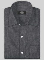 European Anchor Gray Linen Shirt - StudioSuits