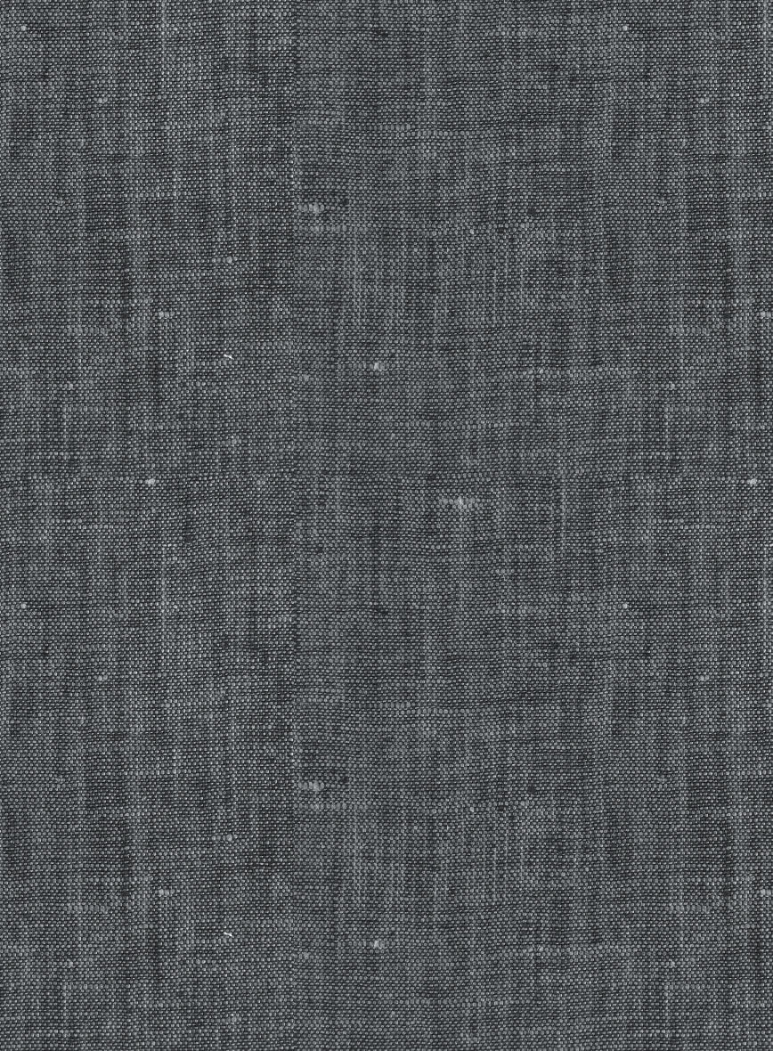 Women's European Ash Gray Linen Shirt - StudioSuits