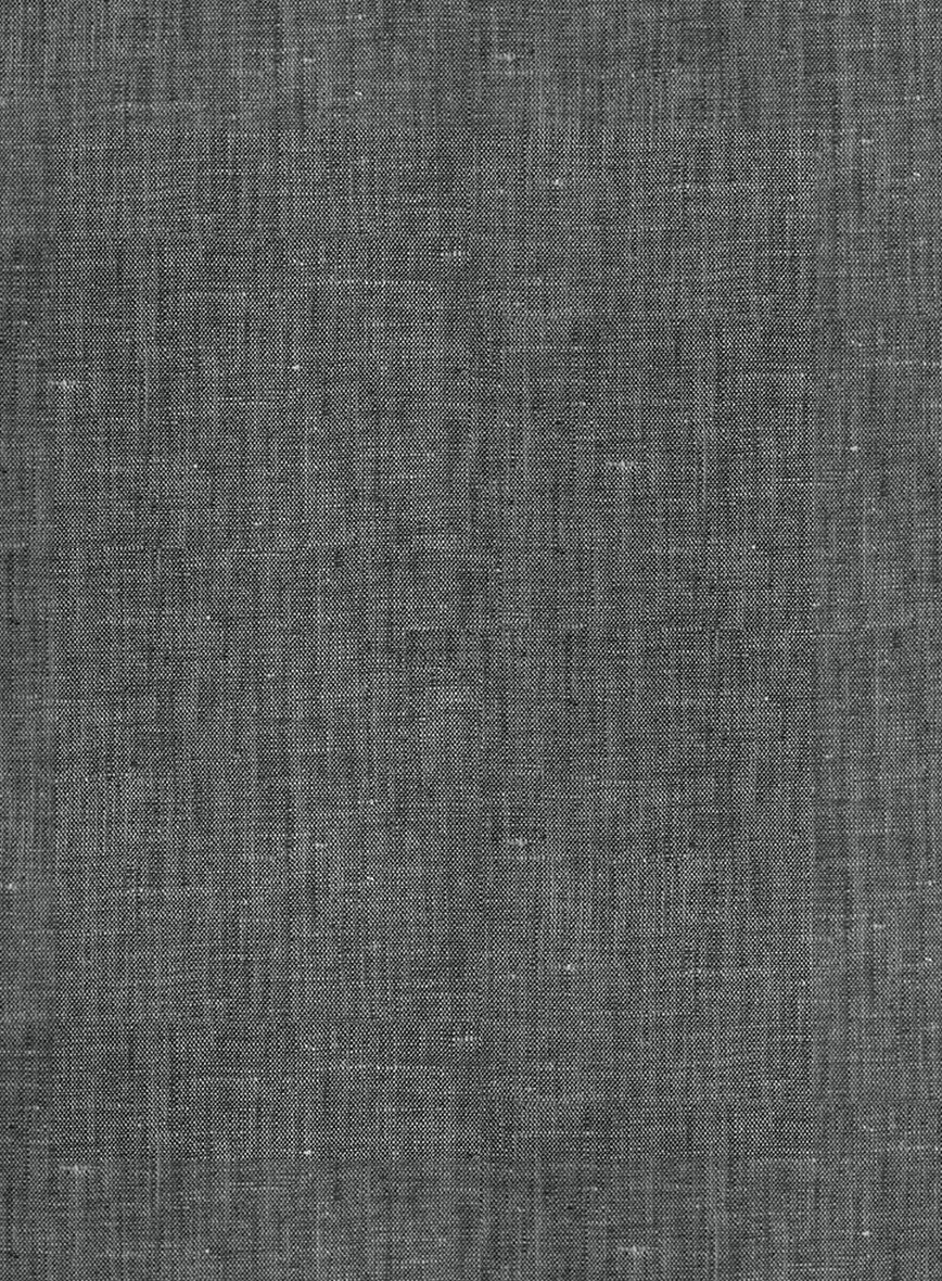 European Ash Gray Linen Shirt - StudioSuits