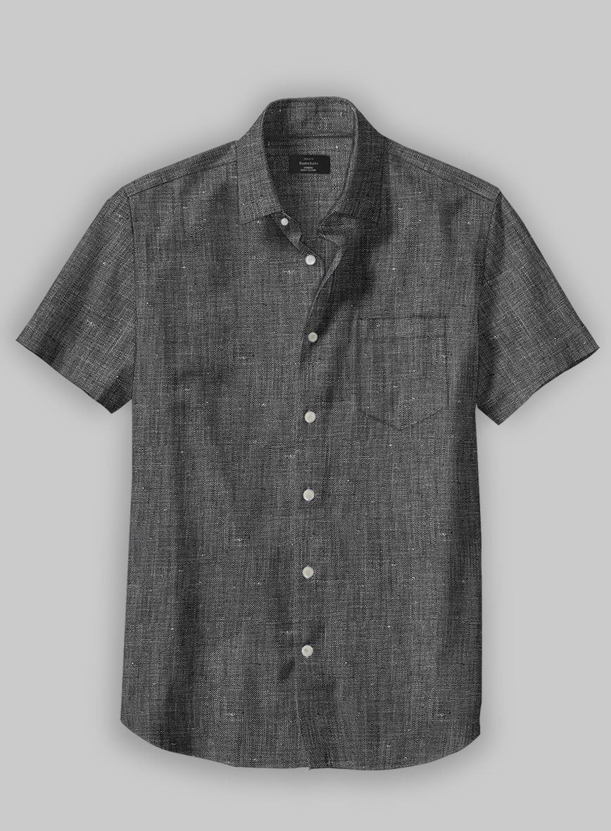 European Ash Gray Linen Shirt - StudioSuits