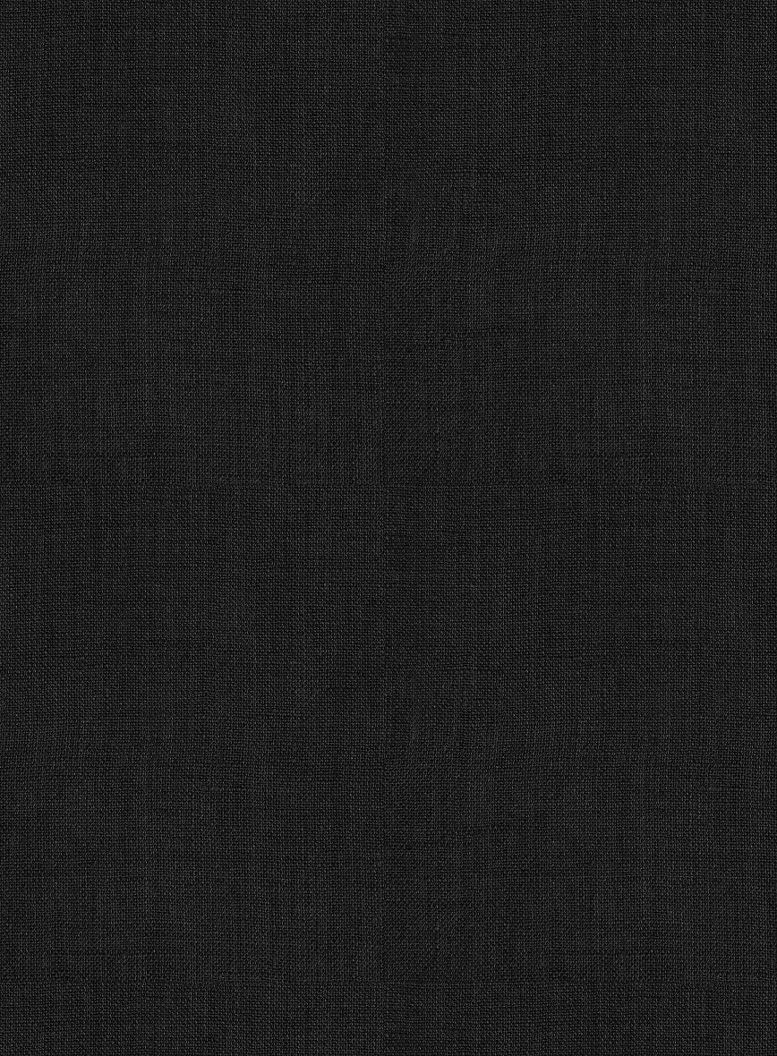 European Black Linen Shirt - StudioSuits