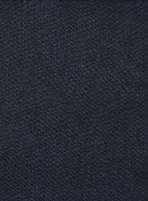 European Dark Blue Linen Western Style Shirt - StudioSuits
