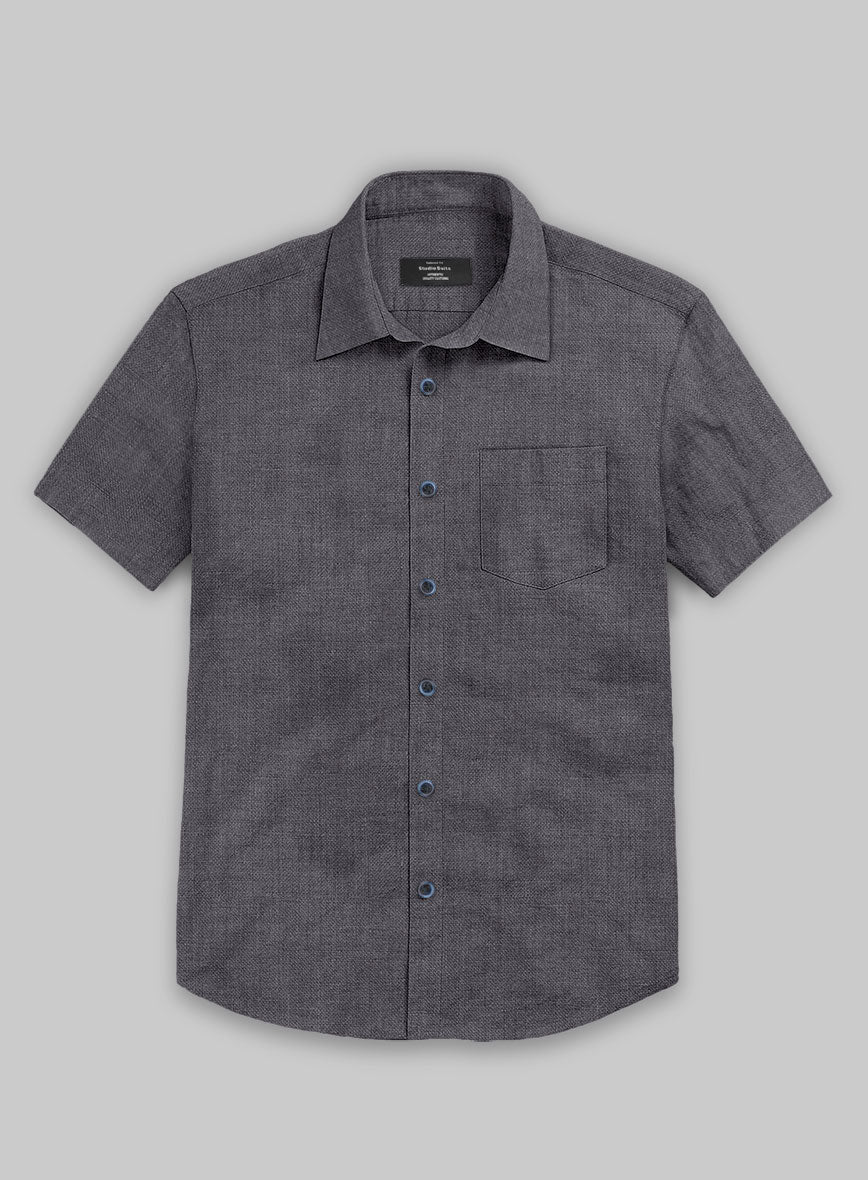 European Haze Purple Linen Shirt - StudioSuits
