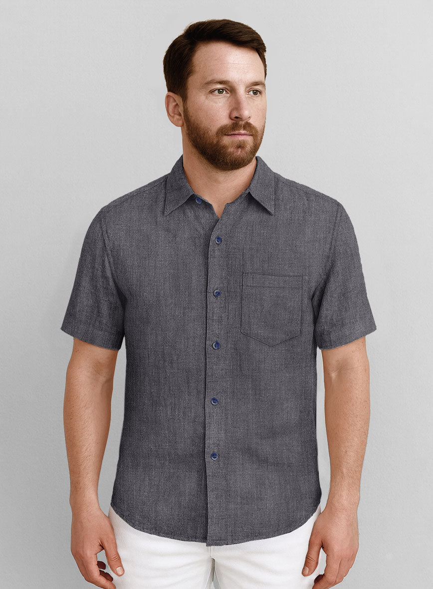 European Haze Purple Linen Shirt - StudioSuits