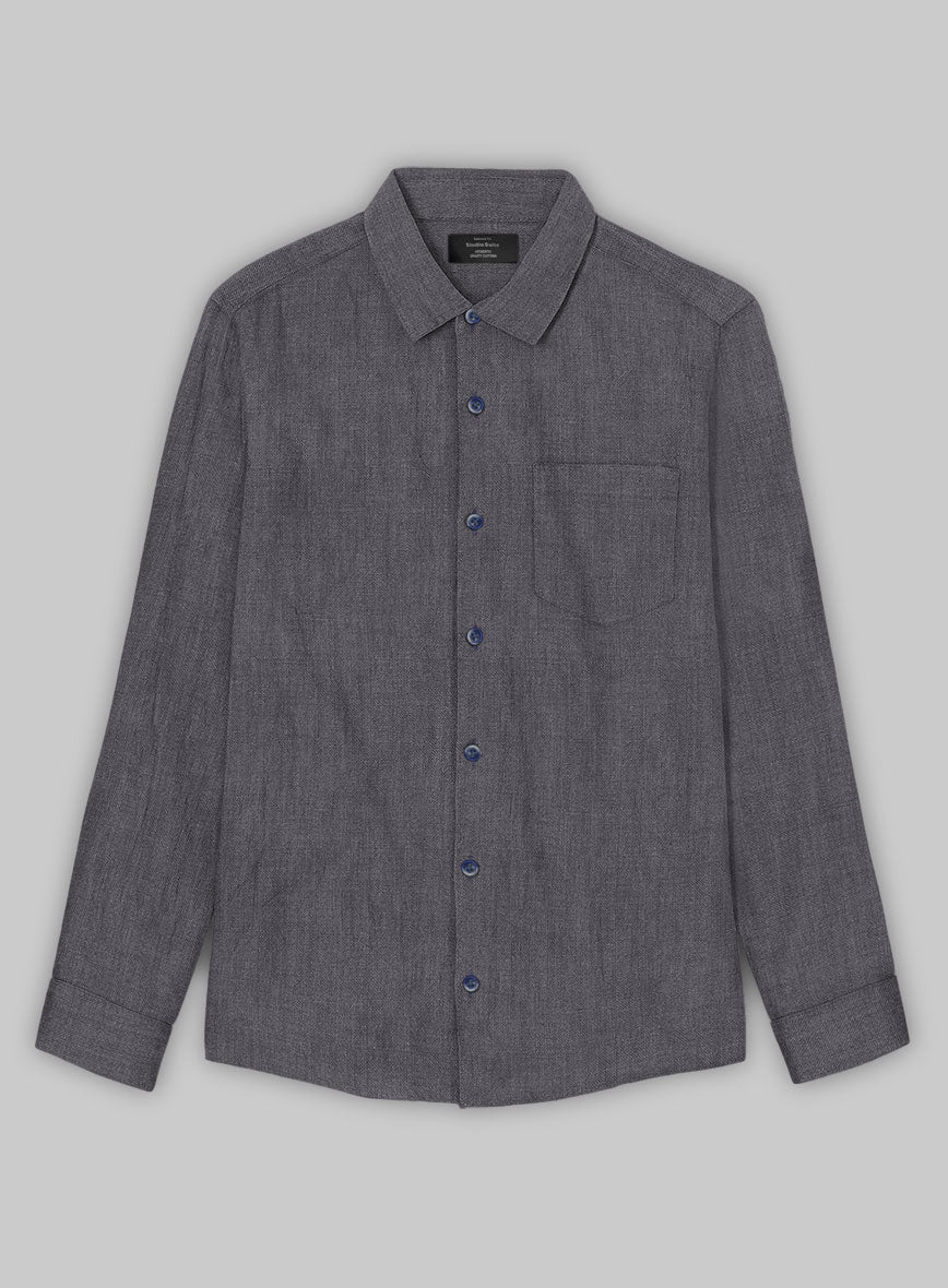 European Haze Purple Linen Shirt - StudioSuits