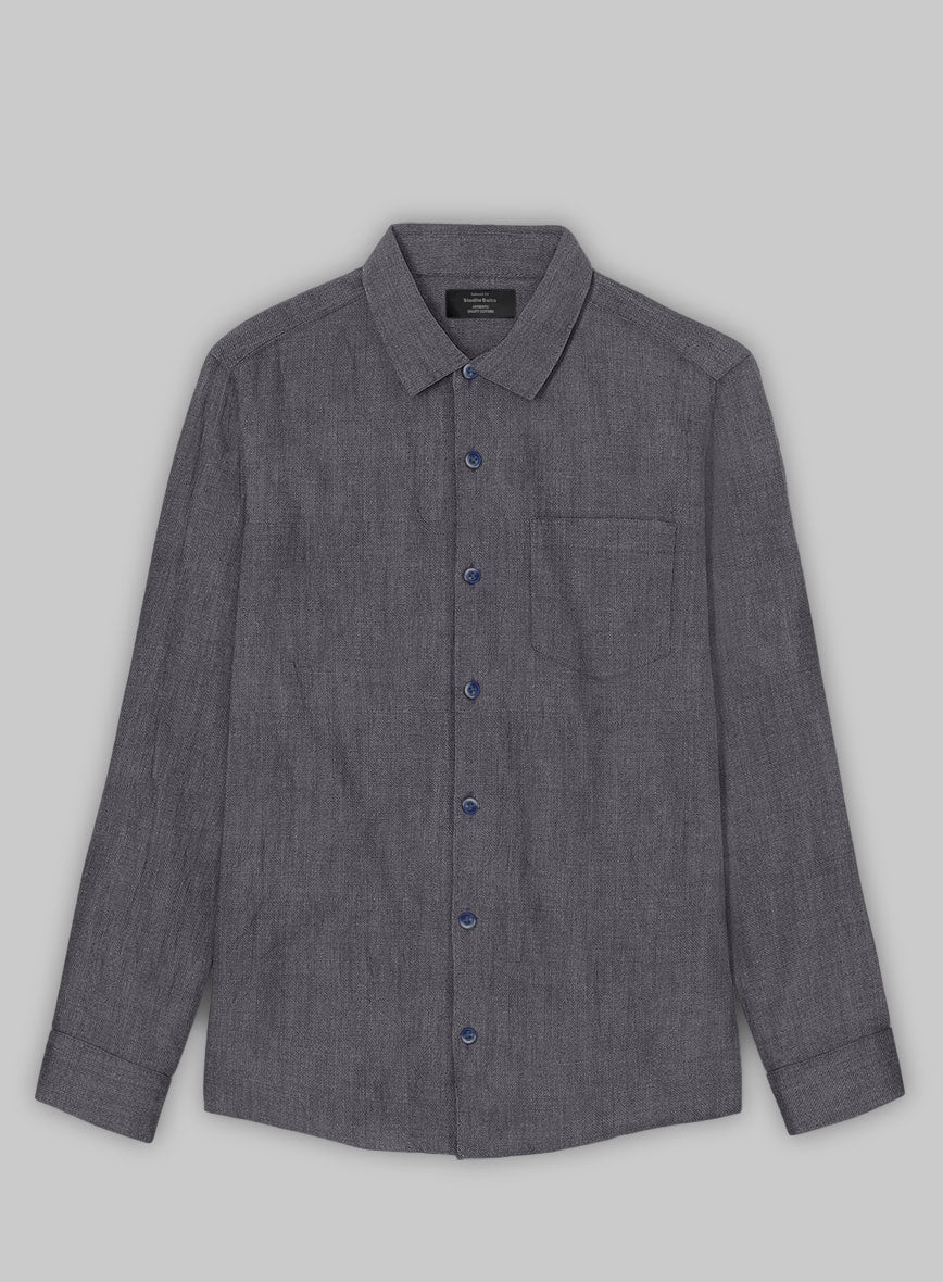 European Haze Purple Linen Shirt - StudioSuits