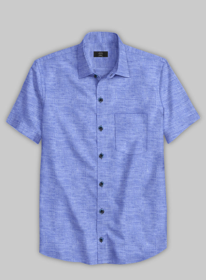 European Jordy Blue Linen Shirt - StudioSuits