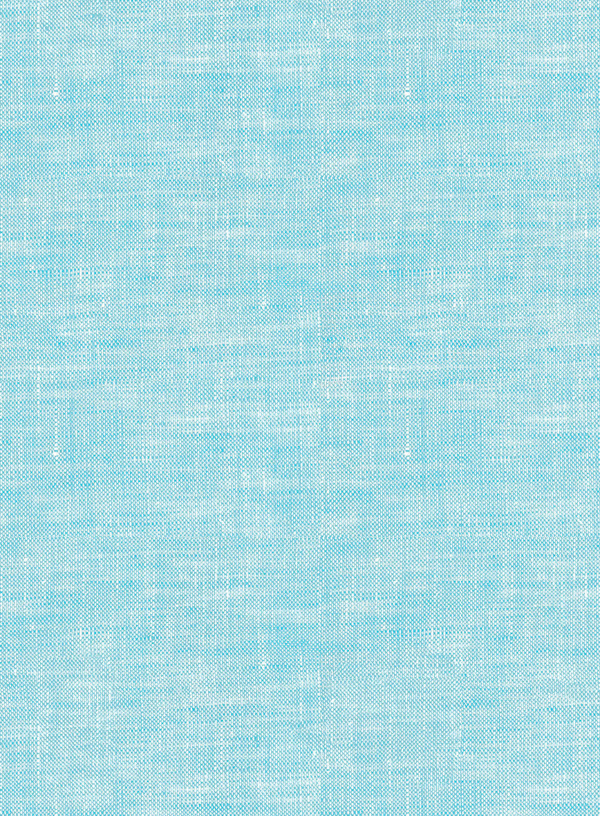European Sky Blue Linen Shirt - StudioSuits