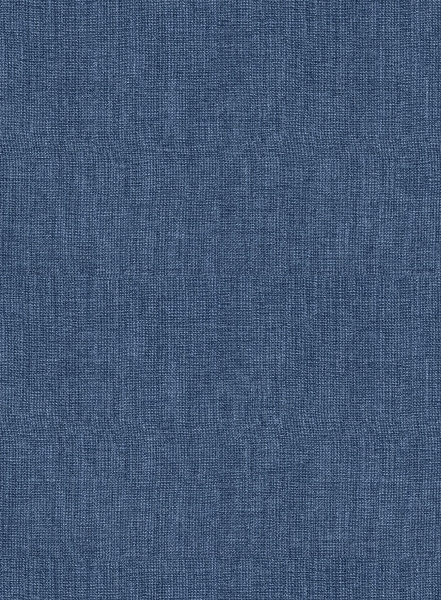 European Nile Blue Linen Shirt - StudioSuits