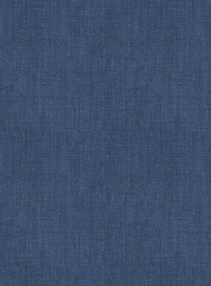 European Nile Blue Linen Shirt - StudioSuits