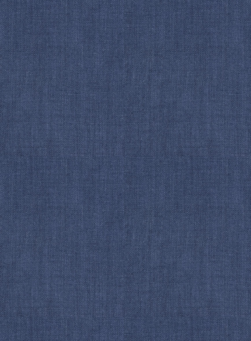European Nile Blue Linen Shirt - StudioSuits