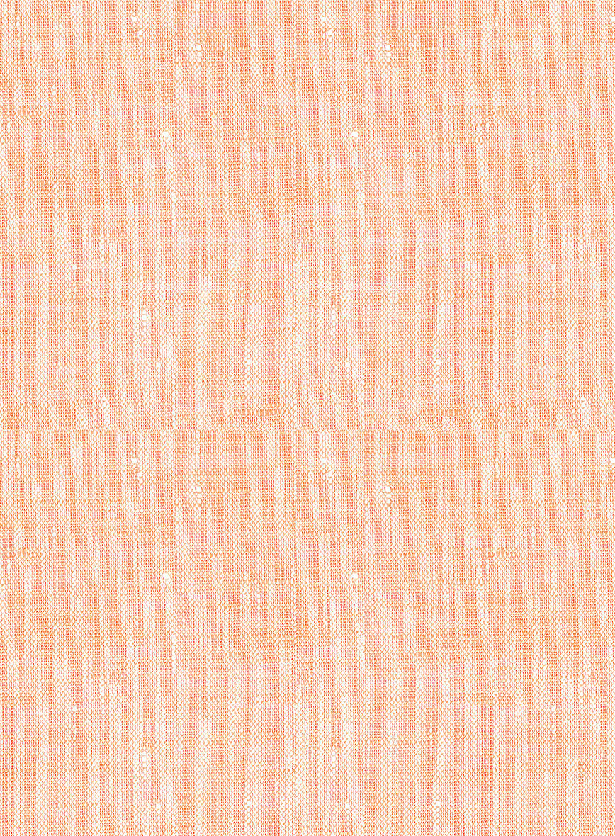 Women's European Pale Orange Linen Shirt - StudioSuits