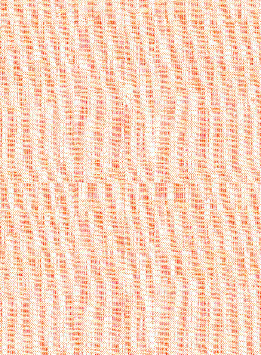 European Pale Orange Linen Shirt - StudioSuits