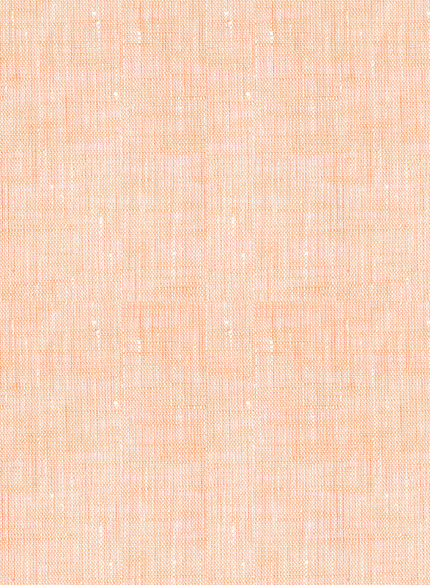 European Pale Orange Linen Shirt - StudioSuits
