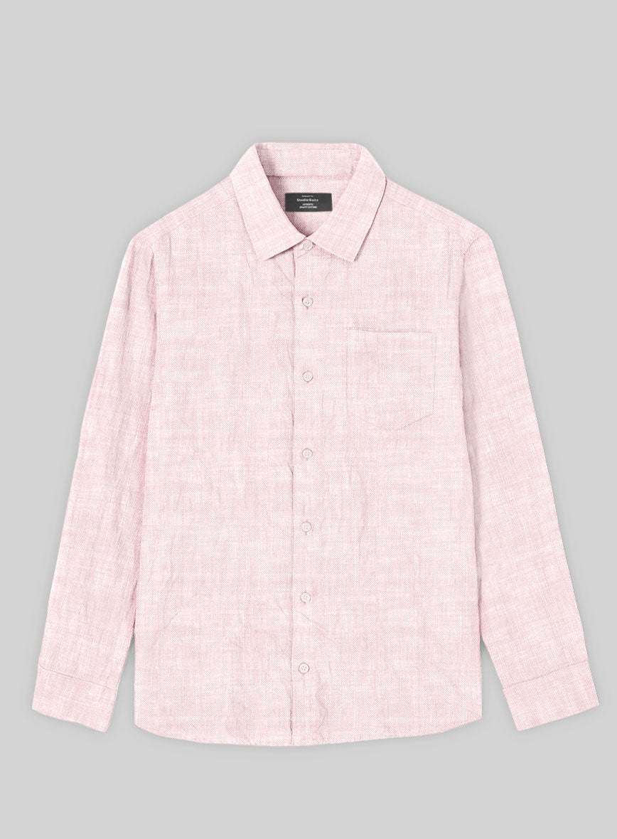 European Pink Linen Shirt - StudioSuits