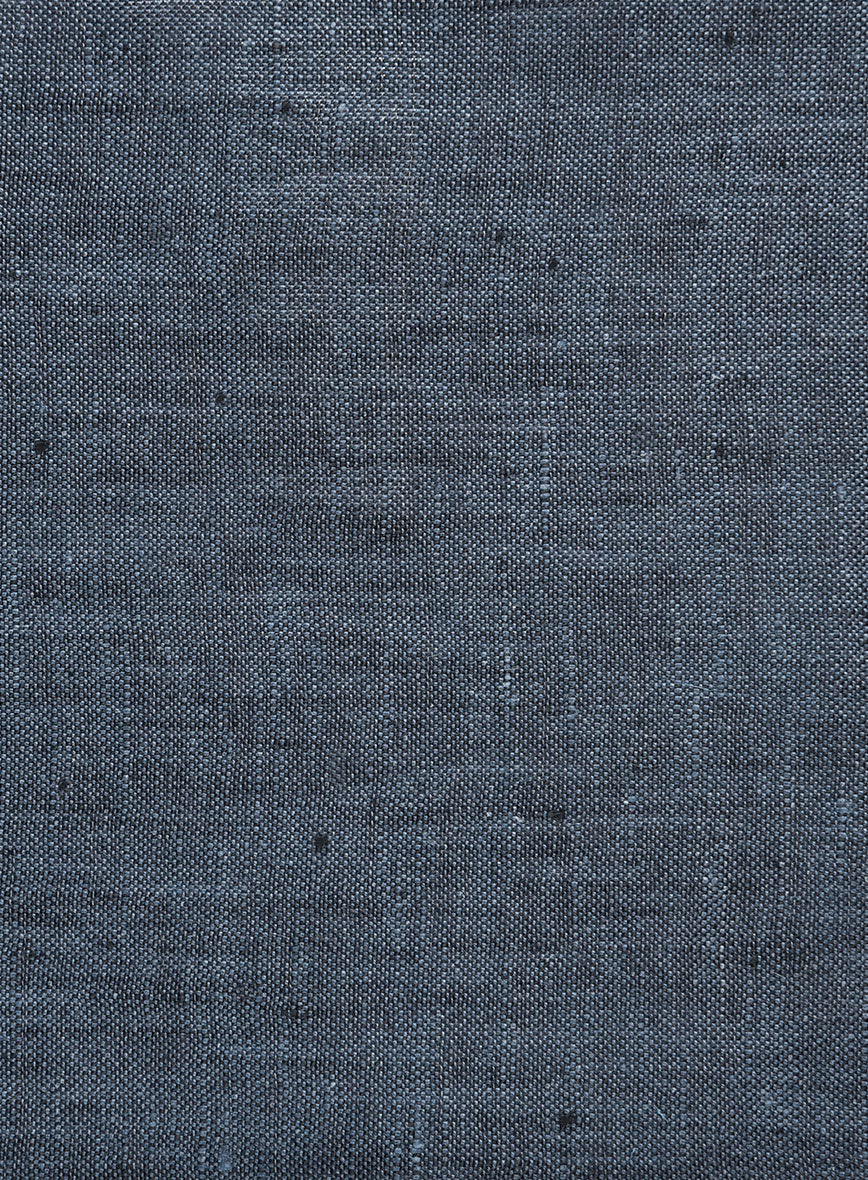 European Whale Blue Linen Shirt - StudioSuits