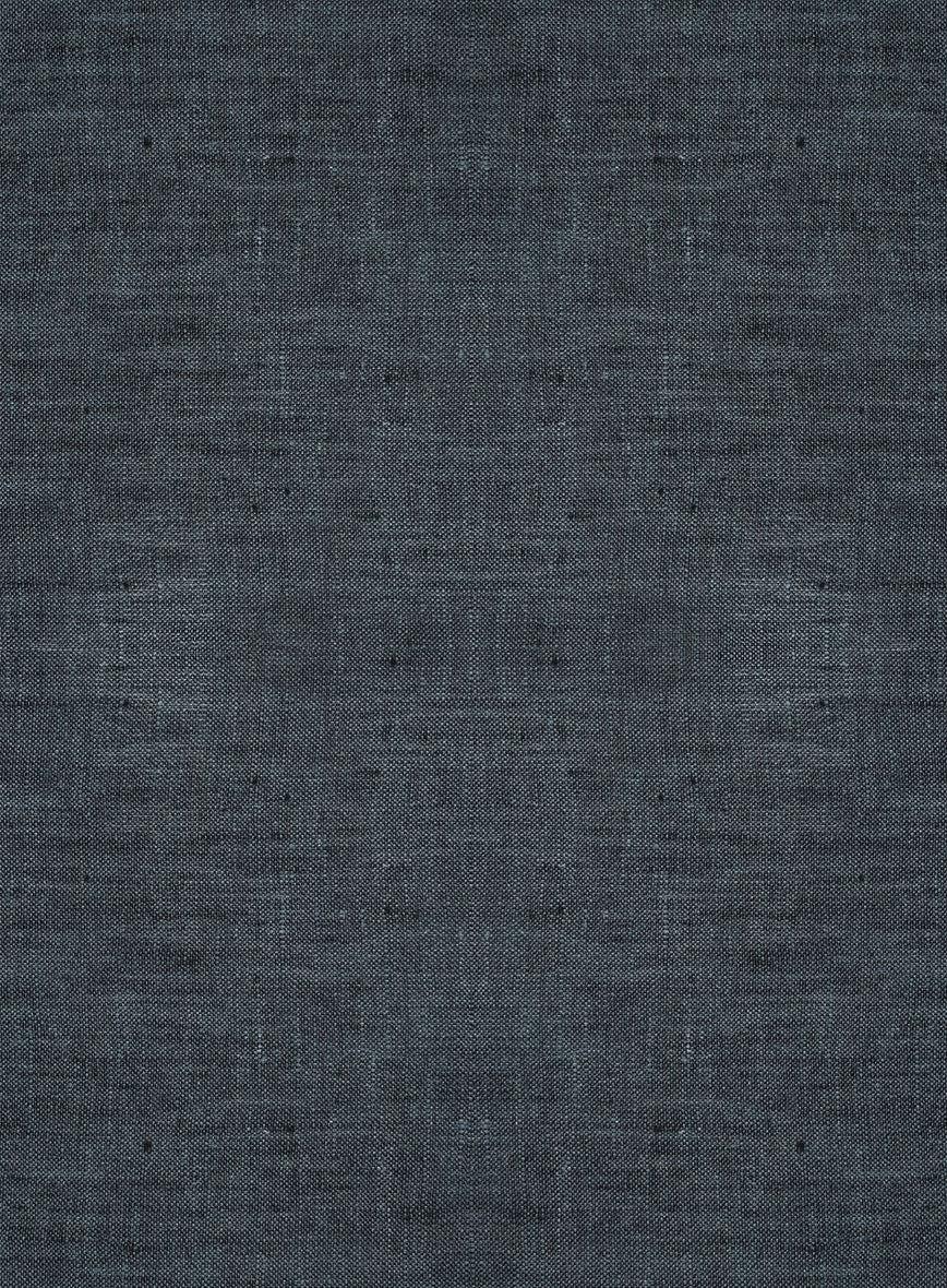 European Whale Blue Linen Shirt - StudioSuits